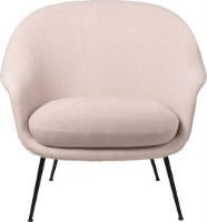 Billede af GUBI Bat Lounge Chair Low Back SH: 42 cm - Sort/Harp 200