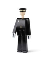 Billede af Kay Bojesen Politimand H: 18,5 cm - Sort/Bøg