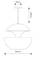 Billede af DCW Editions Here Comes The Sun Ø: 45cm - Hvid/Kobber