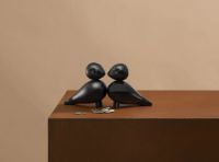 Billede af Kay Bojesen Turtelduer 1 Par H: 9 cm - Sort/Bøg