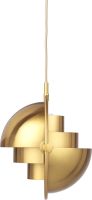 Billede af GUBI Multi-Lite pendel Small Ø:25,5 cm Brass base - Shiny Brass skærm