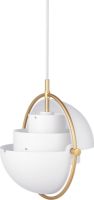 Billede af GUBI Multi-Lite pendel Small Ø:25,5 cm Brass base - White Semi Matt skærm