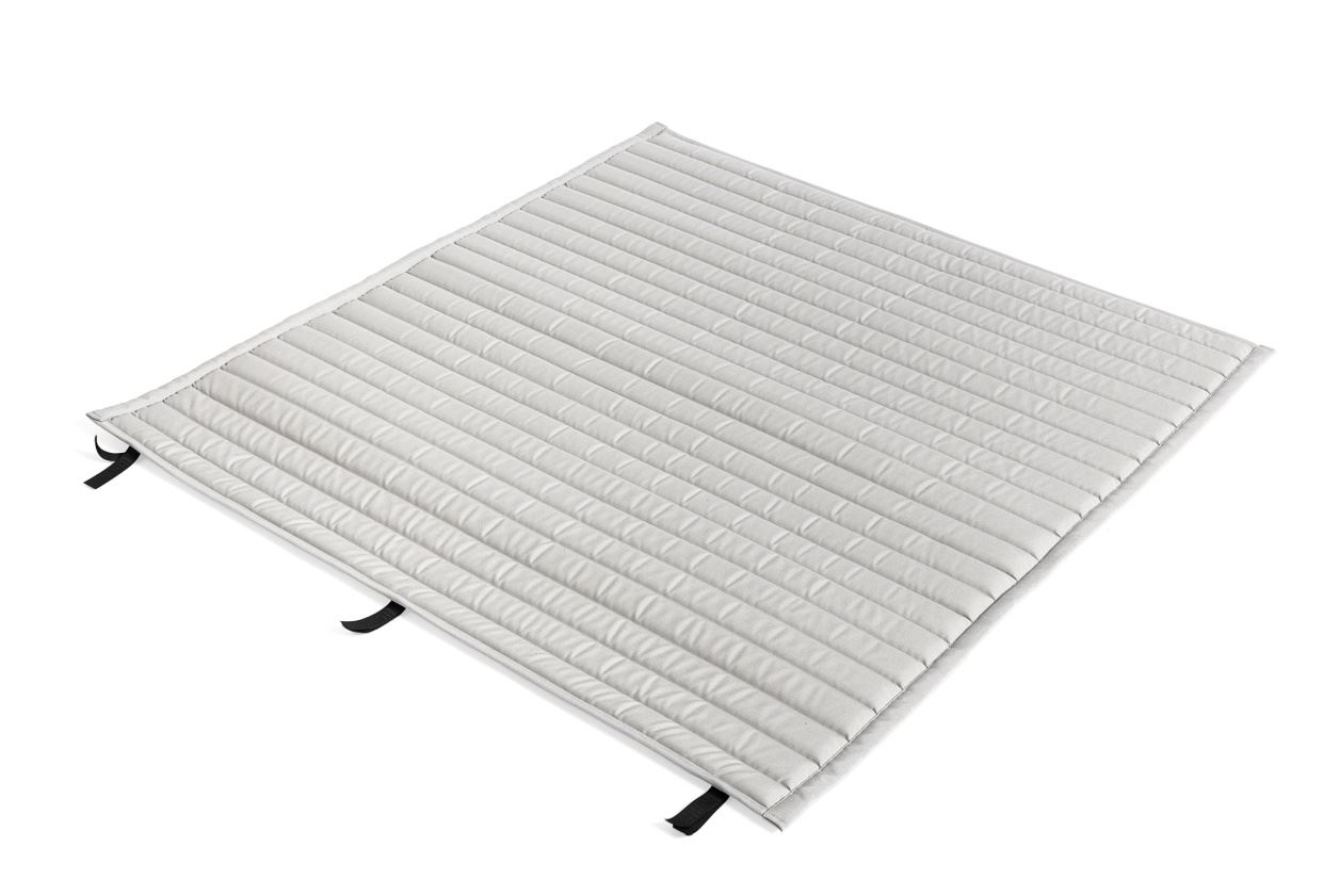 Billede af HAY Palissade Dining Bench Quilted Cushion 107,5x104,5 cm - Sky Grey