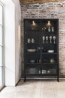 Billede af Skovby SM452 Vitrineskab 100x162 cm - Sortlakeret Eg