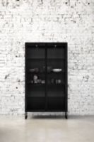 Billede af Skovby SM452 Vitrineskab 100x162 cm - Sortlakeret Eg