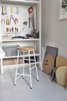 Billede af HAY Cornet Bar Stool Low H: 65 cm - Cream White / Oiled Oak