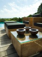 Billede af Cane-line Outdoor Chester hynde til fodskammel - Black