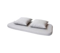 Billede af Cane-line Outdoor Moments bænk, hyndesæt - Light Grey