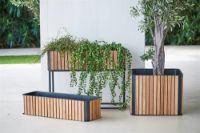 Billede af Cane-line Outdoor Combine Plantekasse 83x28 cm - Teak/Lava Grey