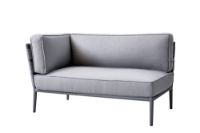 Billede af Cane-line Outdoor Conic 2 Pers. Sofa Højre Modul L: 140 cm - Light Grey