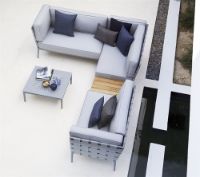 Billede af Cane-line Outdoor Conic 2 Pers. Sofa Venstre Modul L: 140 cm - Light Grey