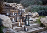 Billede af Cane-line Outdoor Lighthouse Lanterne Rektangulær H: 42 cm - Teak/Lava Grey