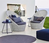 Billede af Cane-line Outdoor Kingston Solstol m/hjul - White Grey