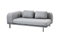 Billede af Cane-line Outdoor Spacer 2 Pers. Sofa inkl. Sæde- og Ryghynde L: 180 cm - Light Grey/Light Grey