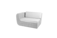 Billede af Cane-line Outdoor Savannah 2pers sofa højre modul, hyndesæt - White