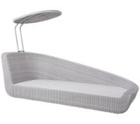 Billede af Cane-line Outdoor Savannah Daybed venstre modul - White Grey