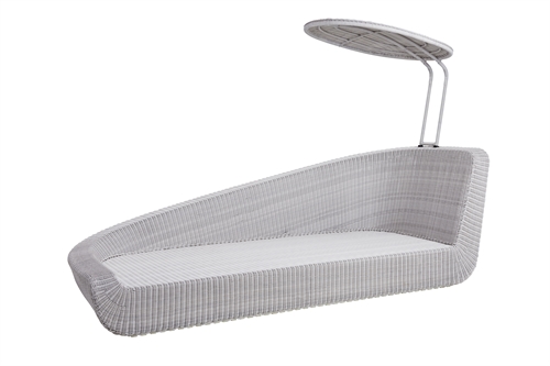 Billede af Cane-line Outdoor Savannah Daybed højre modul - White grey