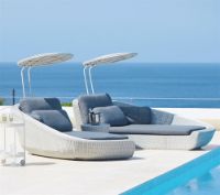 Billede af Cane-line Outdoor Savannah Daybed højre modul - White grey