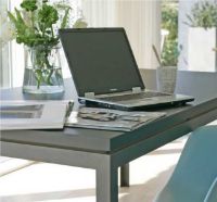 Billede af Rübner Spisebord/Arbejdsbord 200x100 cm - Sort Linoleum/Stål