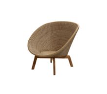 Billede af Cane-line Outdoor Peacock Loungestol SH: 34 cm - Teak/Natural 