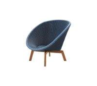 Billede af Cane-line Outdoor Peacock Loungestol - Teak/Midnight