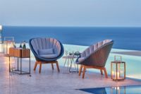 Billede af Cane-line Outdoor Peacock Loungestol - Teak/Midnight