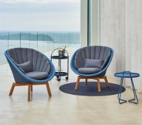 Billede af Cane-line Outdoor Hyndesæt til Peacock Loungestol 44x58 cm - Grey Natté