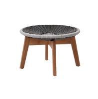 Billede af Cane-line Outdoor Peacock Fodskammel/Sidebord - Teak/Light Grey