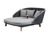 Billede af Cane-line Outdoor Peacock Daybed, inkl. bord - Grey