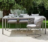Billede af Cane-line Outdoor Pure Havebord 200x100  cm - Light Grey/Concrete Grey Ceramic