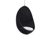 Billede af Sika-Design Hanging Egg Exterior Hængestol inkl. Hynde H: 119 cm - Black/B450 Tempotest White