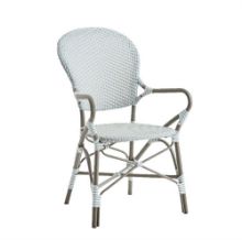 Billede af Sika-Design Isabell Exterior Caféstol m. Armlæn SH: 45 cm - Grå 