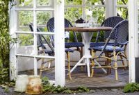 Billede af Sika-Design Sofie Caféstol SH: 45 cm - Navy Blå/Hvid 