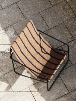 Billede af Ferm Living Desert Lounge Chair 63x77,5 cm - Black/Stripes OUTLET