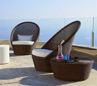 Billede af Cane-line Outdoor Kingston skammel/sidebord, stor - Mocca