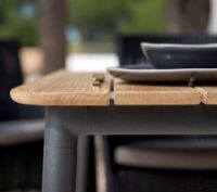 Billede af Cane-line Outdoor Core spisebord, 210x100 - Lava Grey