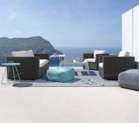 Billede af Cane-line Outdoor I-am Udendørstæppe 300x300 cm - Grey/Turquoise