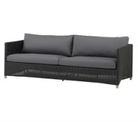 Billede af Cane-line Outdoor Diamond 3-pers. sofa - Graphite