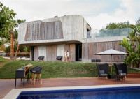 Billede af Cane-line Outdoor Grow Parasolfod m/hjul inkl. Planteboks 50x50 cm - Lava Grey