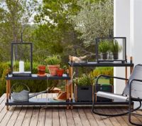 Billede af Cane-line Outdoor Frame Reolsystem Lav - Teak/Lava Grey
