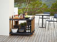 Billede af Cane-line Outdoor Frame Reolsystem Høj - Teak/Lava Grey
