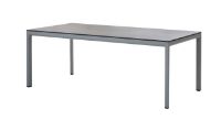 Billede af Cane-line Outdoor Drop Spisebord m. Udtræk 200x100 cm - Light Grey/Fossil Black Keramik