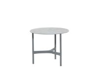 Billede af Cane-line Outdoor Twist Sofabord Lille Ø: 45 cm - Light Grey/Fossil Grey Keramik