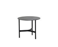 Billede af Cane-line Outdoor Twist Sofabord Lille Ø: 45 cm - Lava Grey/Fossil Black Keramik