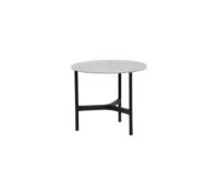 Billede af Cane-line Outdoor Twist Sofabord Lille Ø: 45 cm - Lava Grey/Fossil Grey Keramik