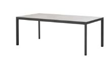 Billede af Cane-line Outdoor Drop Spisebord 200x100 cm - Lava Grey/Fossil Grey Keramik