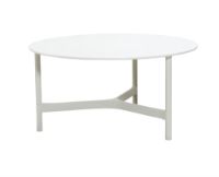Billede af Cane-line Outdoor Twist Sofabord Stor Ø: 90 cm - White/White HI Core