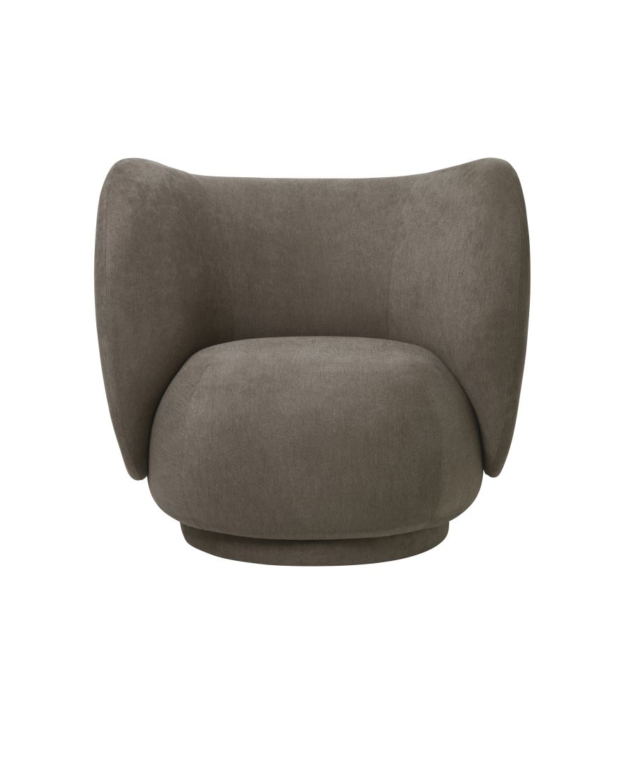 Billede af Ferm Living Rico Lounge Chair Brushed SH: 41 cm - Brown
