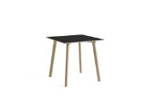 Billede af HAY CPH Deux 210 Table 75x75x73 cm - Untreated Solid Beech/Ink Black Laminate