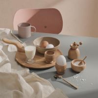 Billede af Kay Bojesen Menageri Saltkar med ske - Eg 